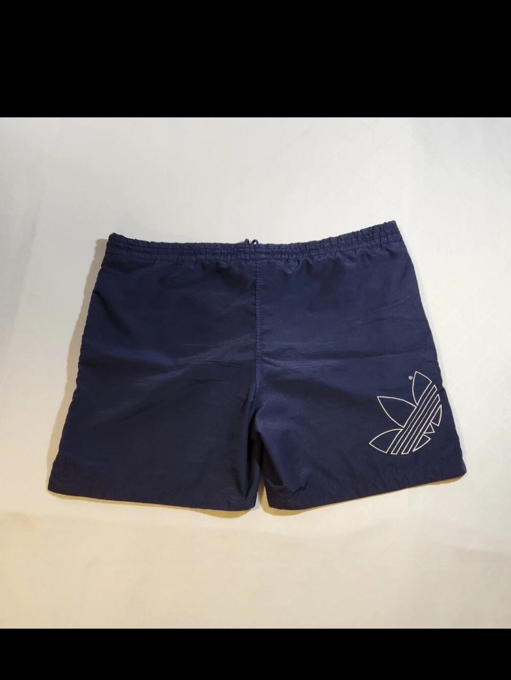 Vintage 90s Adidas Shorts Mens M Big Trefoil Logo Navy Blue Athletic